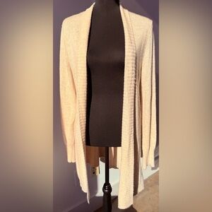Doe & Rae Cream Open-Front Cardigan
